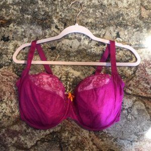 Hot Pink Panache Lace Underwire Bra Size 38G